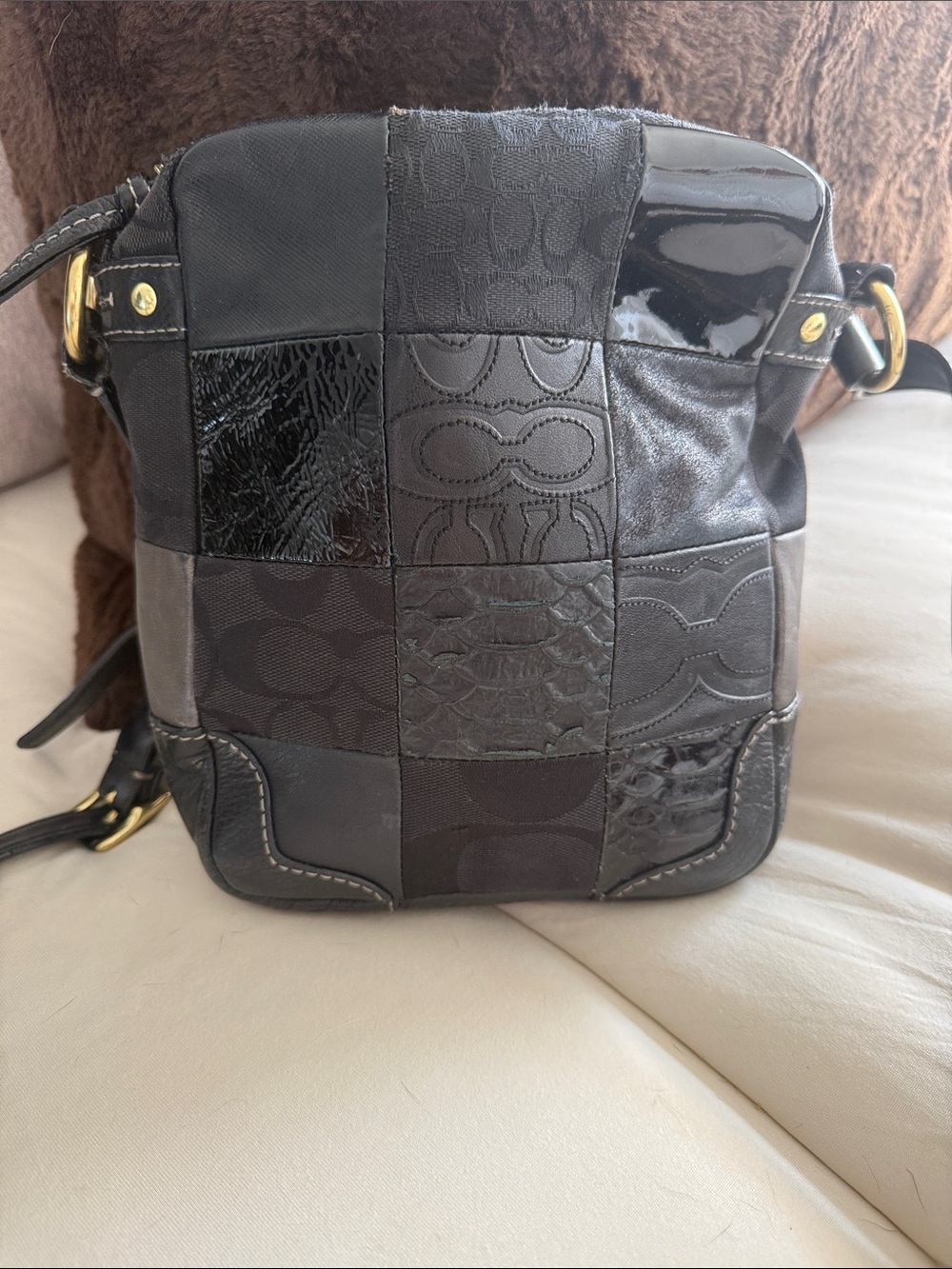 Rare Coach patchwork crossbody🖤